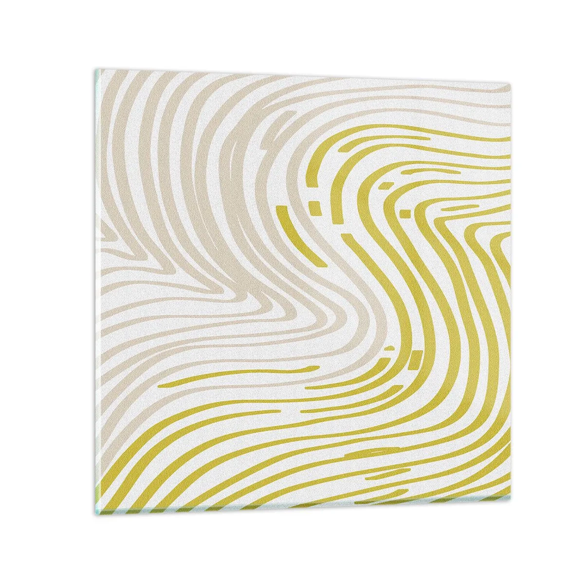 Glasbild - Bild auf glas - Komposition mit sanfter Biegung - 70x70 cm