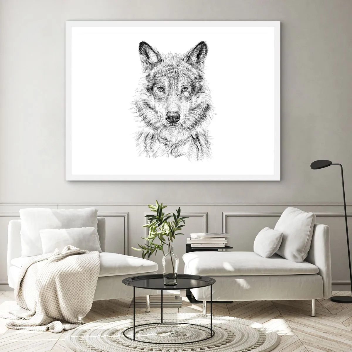 Poster in einem weißen Rahmen - Ein geborener Anführer - 100x70 cm