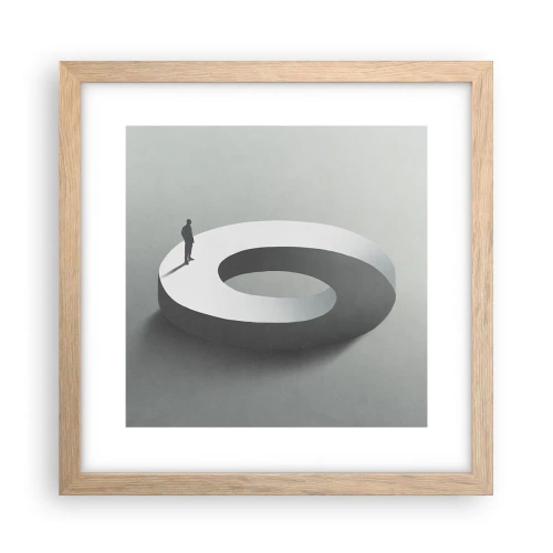 Poster in einem Rahmen aus heller Eiche - Und wie soll man davon klug werden - 30x30 cm