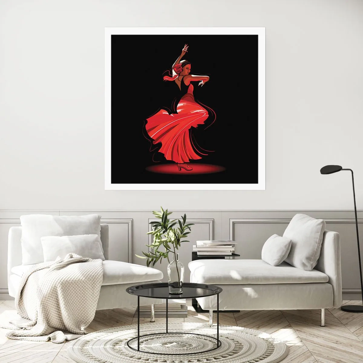 Poster - Der feurige Geist des Flamenco - 40x40 cm