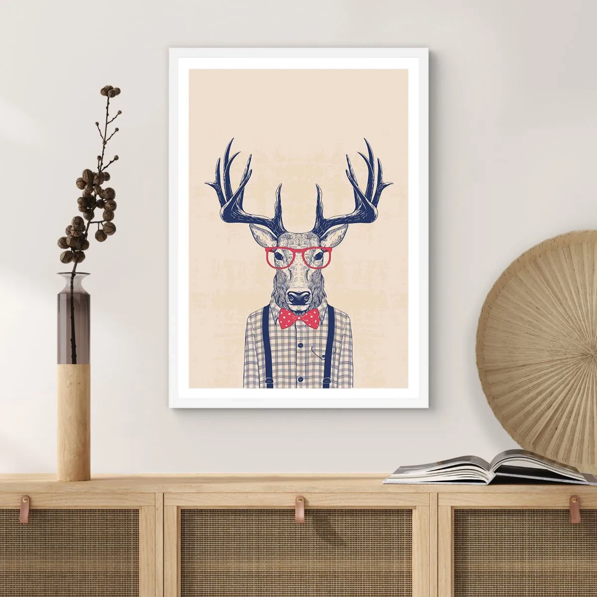 Poster in einem weißen Rahmen - Eine lustige Extravaganz - 70x100 cm