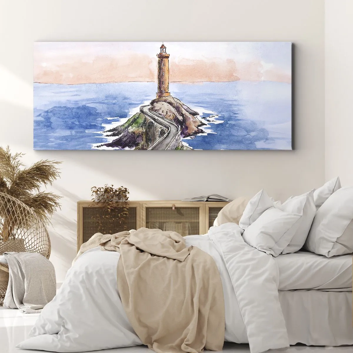 Bild auf Leinwand - Leinwandbild - Dem Meer zugewandt - 90x30 cm