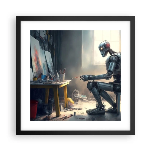 Poster in einem schwarzem Rahmen - Schöpfungsakt - 40x40 cm