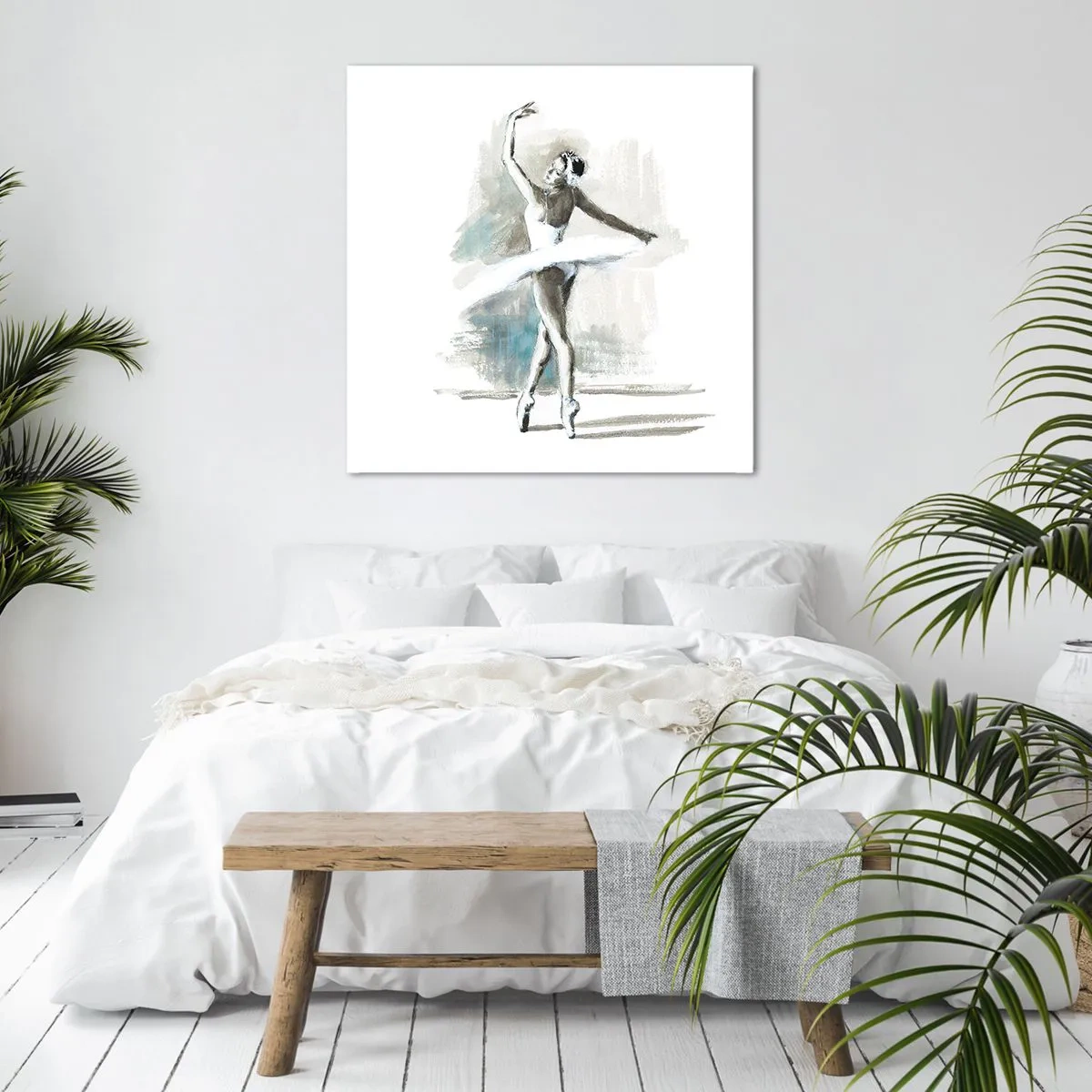 Bild auf Leinwand - Leinwandbild - In einen Schwan verzaubert - 60x60 cm
