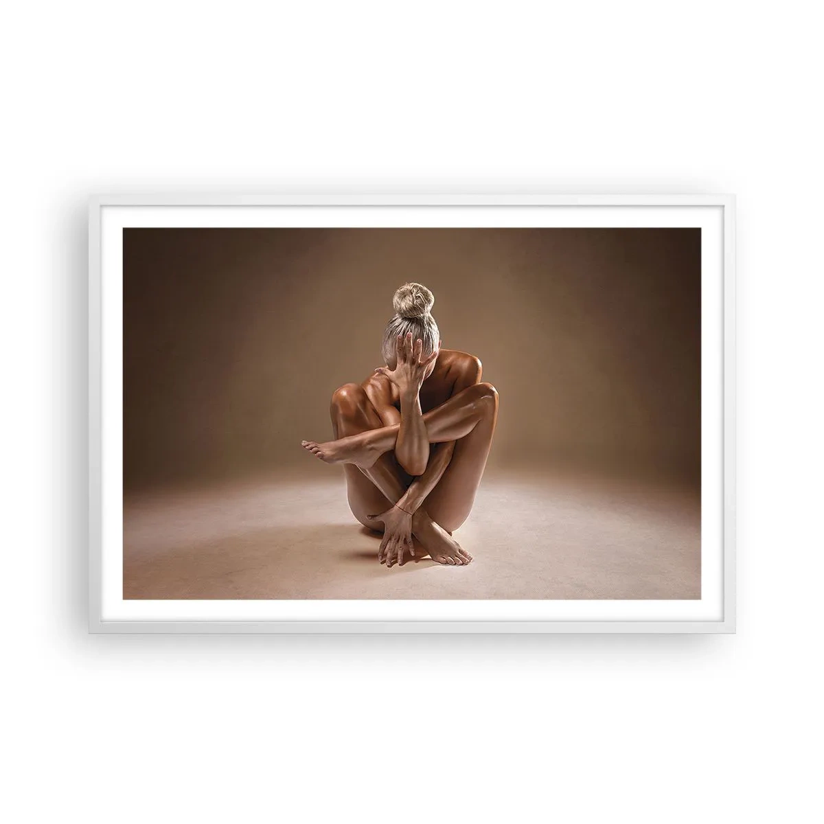Poster in einem weißen Rahmen - Die Einheit von Körper und Geist - 91x61 cm