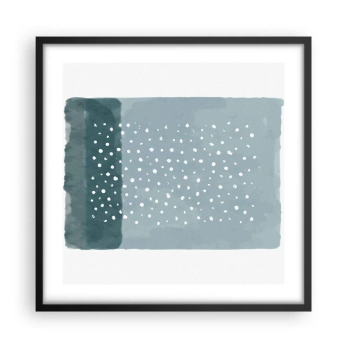 Poster in einem schwarzem Rahmen - Auf Blau gewachsen - 50x50 cm