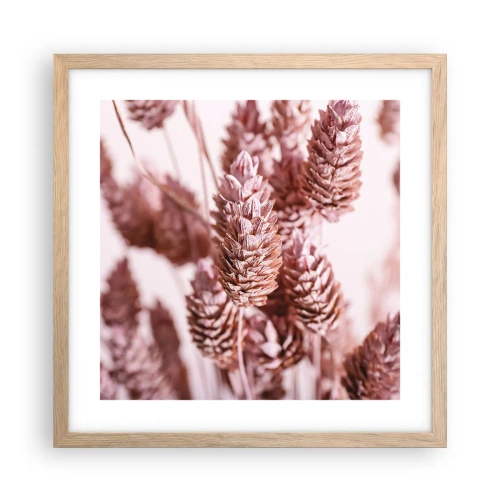 Poster in einem Rahmen aus heller Eiche - Scheinbar unauffällig - 40x40 cm