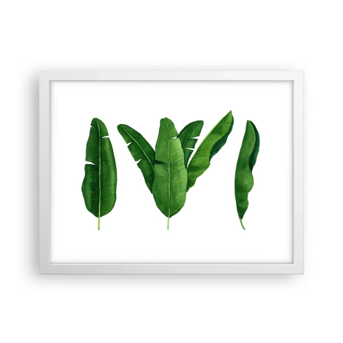 Poster in einem weißen Rahmen - Grüne Symmetrie - 40x30 cm