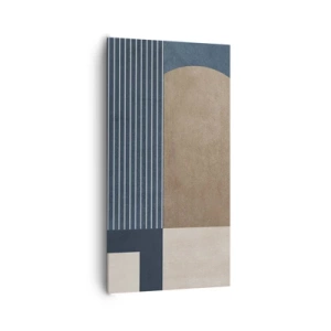 Bild auf Leinwand - Leinwandbild - Komposition aus Einfachheit und Rundheit - 65x120 cm