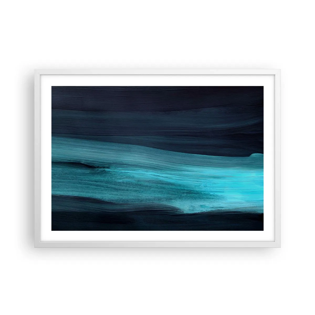 Poster in einem weißen Rahmen - Gehen Sie mit dem Strom - 70x50 cm