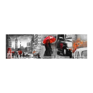 Fototapeten Muster Premium Canvas - Gar keine graue Stadt - London, Stadt, Die Architektur - 100x30 cm