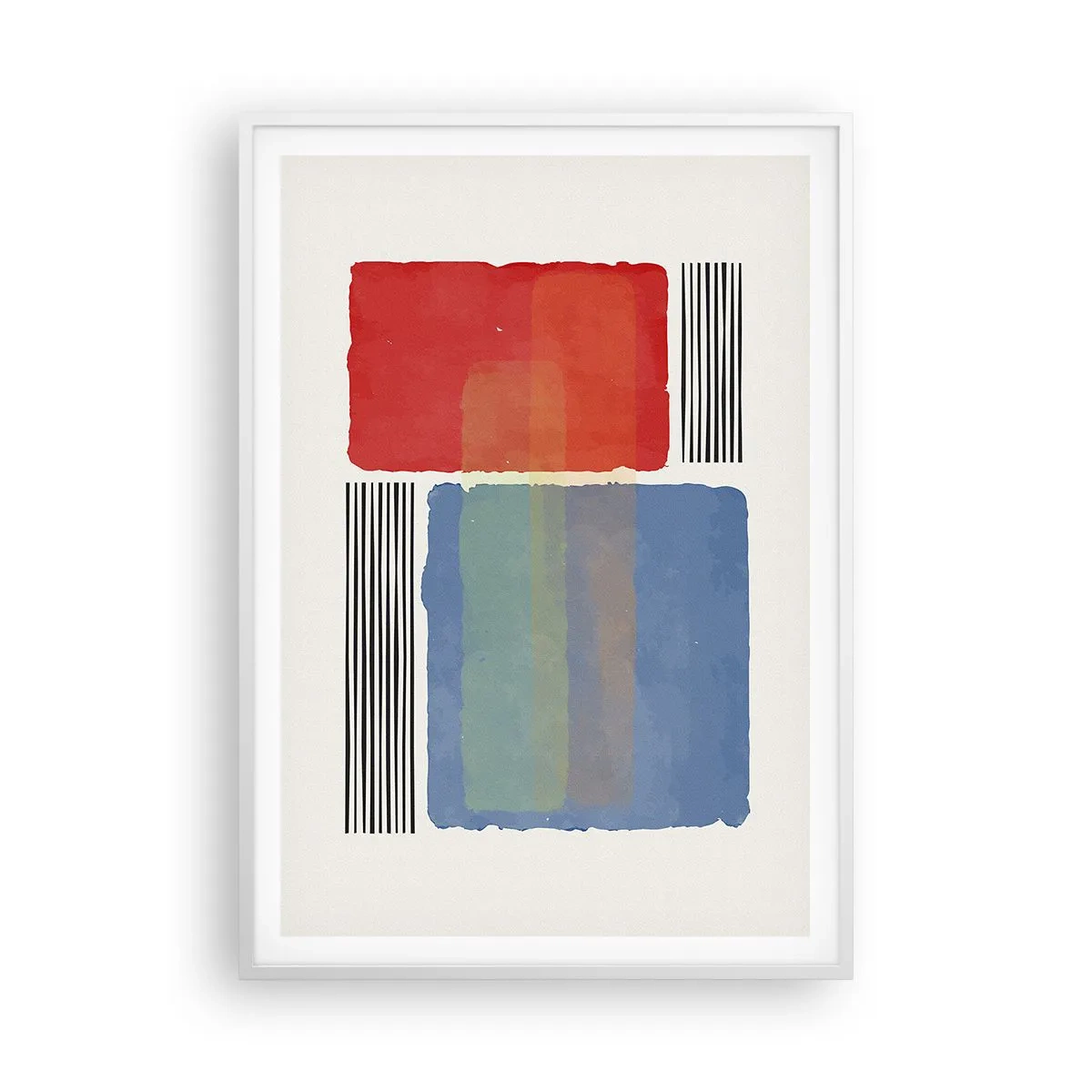 Poster in einem weißen Rahmen - Der Geist und der Buchstabe der Geometrie - 70x100 cm