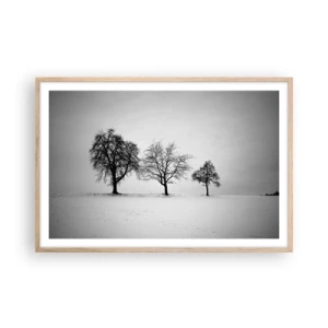 Poster in einem Rahmen aus heller Eiche - Wovon träumen sie? - 91x61 cm