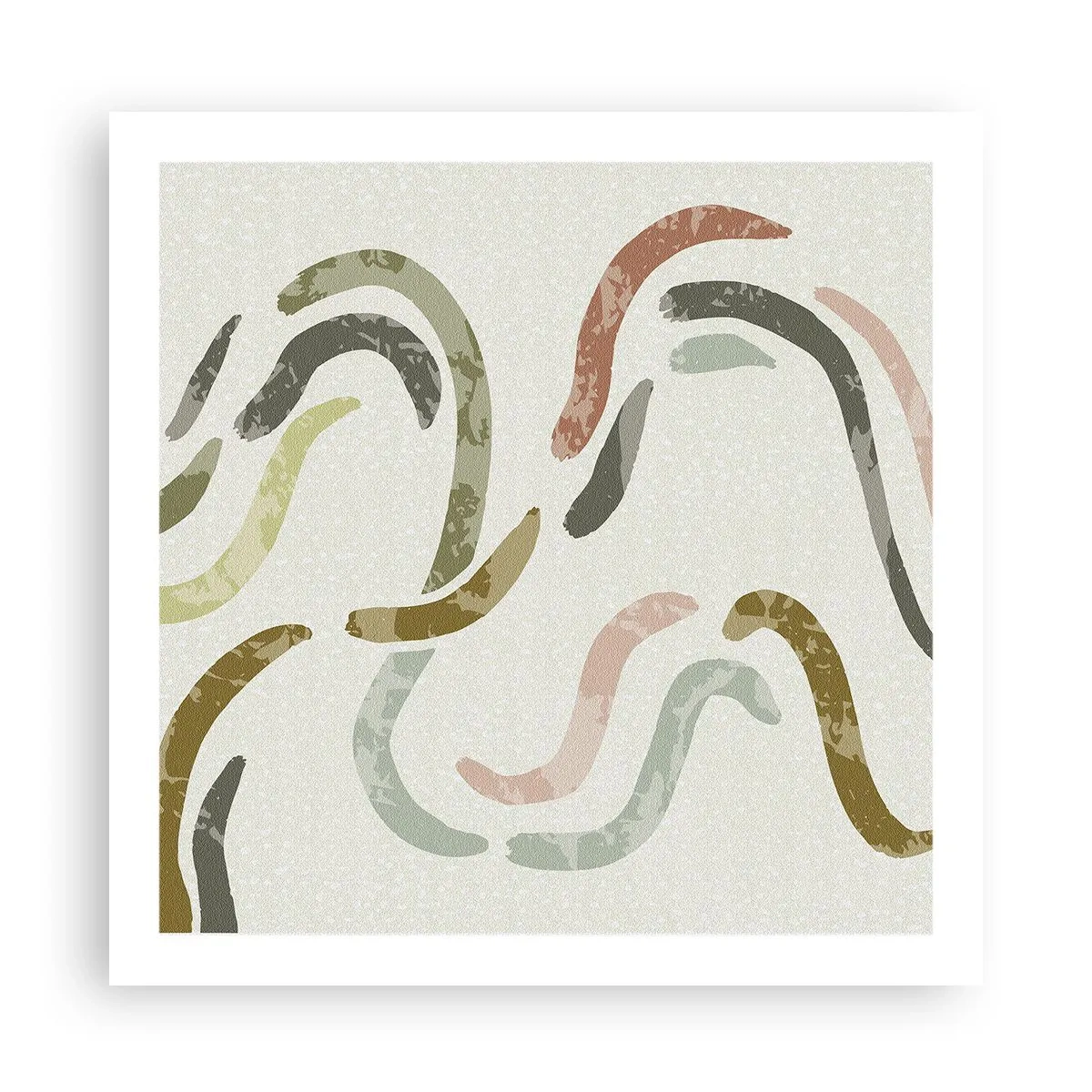 Poster - Fröhlicher Tanz der Abstraktion - 60x60 cm