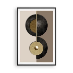 Poster in einem schwarzem Rahmen - Variationen rund um den Kreis - 61x91 cm