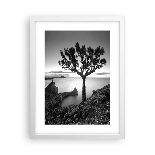 Poster in einem weißen Rahmen - Stille bis zum Horizont - 30x40 cm