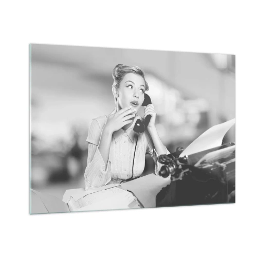 Glasbild - Bild auf glas - Hallo, hier sind es die 50er. - 100x70cm - Hallo, wir sind in den 1950er Jahren. - Moderne Wanddekoration für Wohnzimmer und Schlafzimmer ARTTOR