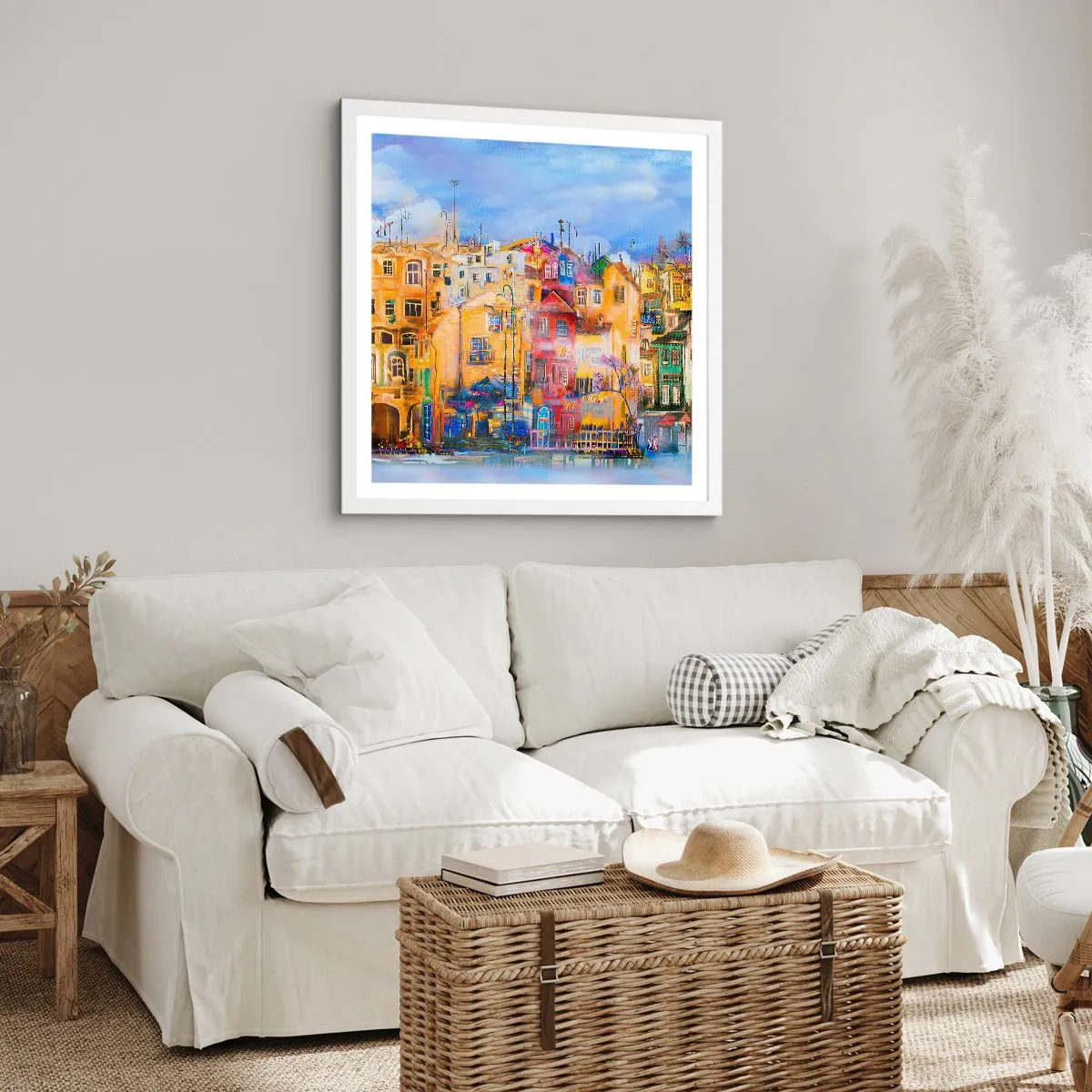 Poster in einem weißen Rahmen - Wir sind zusammen - 30x30 cm