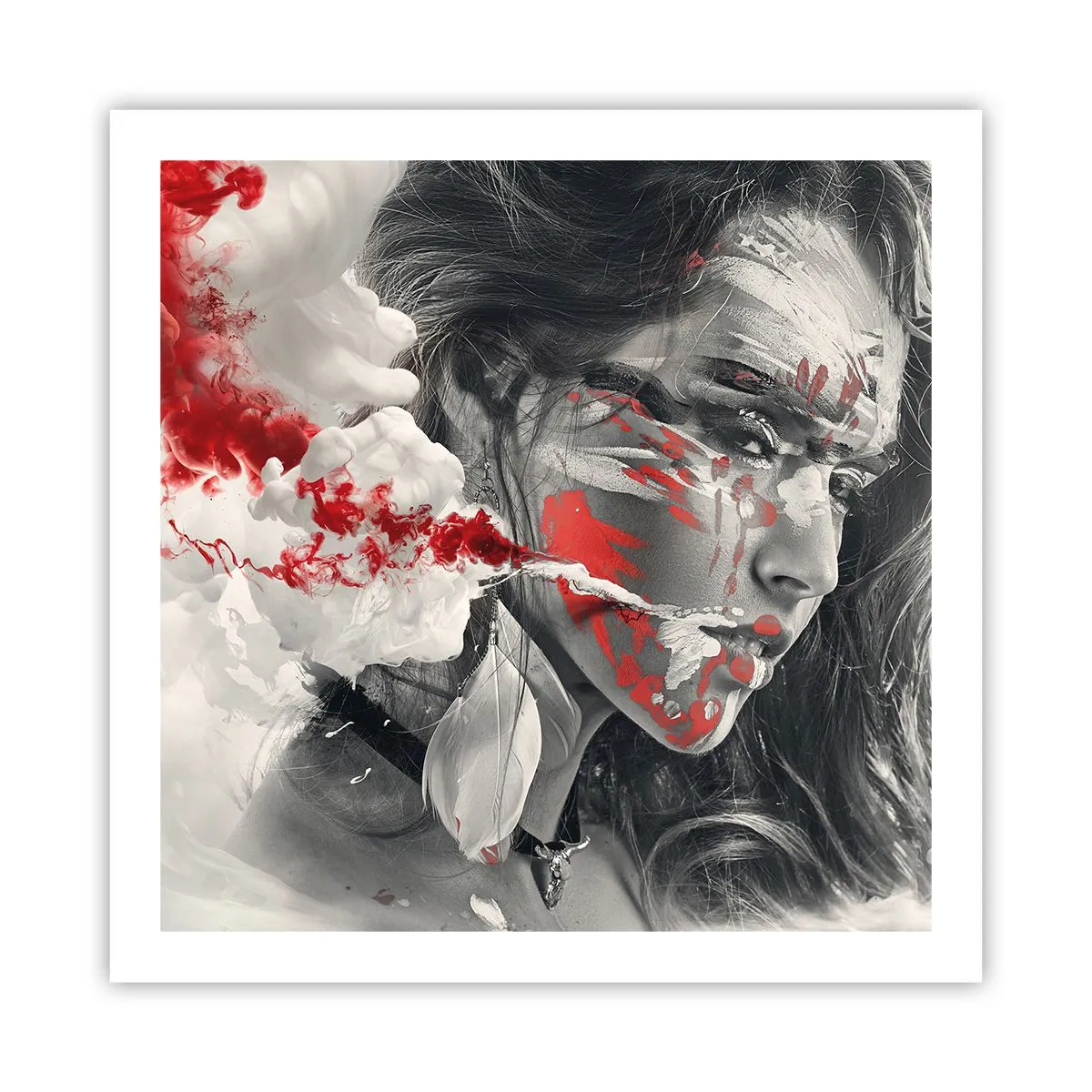 Poster - Im Dunst der Absurdität - 60x60 cm