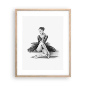 Poster in einem Rahmen aus heller Eiche - Vom Tanz verzaubert - 40x50 cm