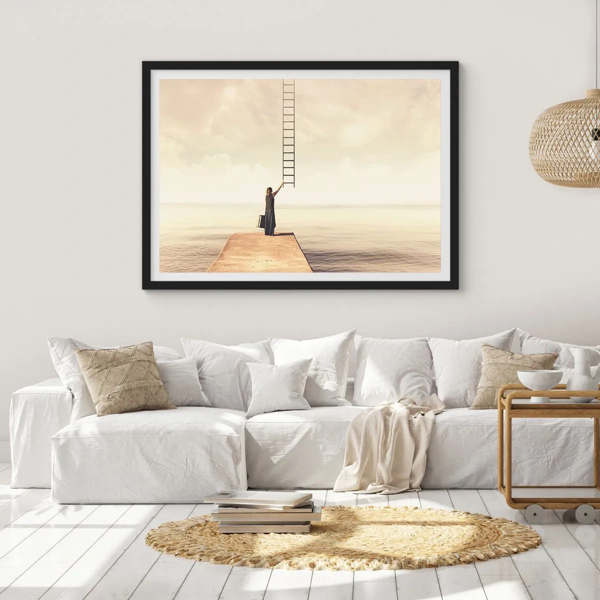 Poster in einem schwarzem Rahmen - Eine magische Reise - 50x40 cm