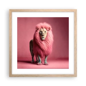 Poster in einem Rahmen aus heller Eiche - Und du hast keine Angst mehr - 40x40 cm