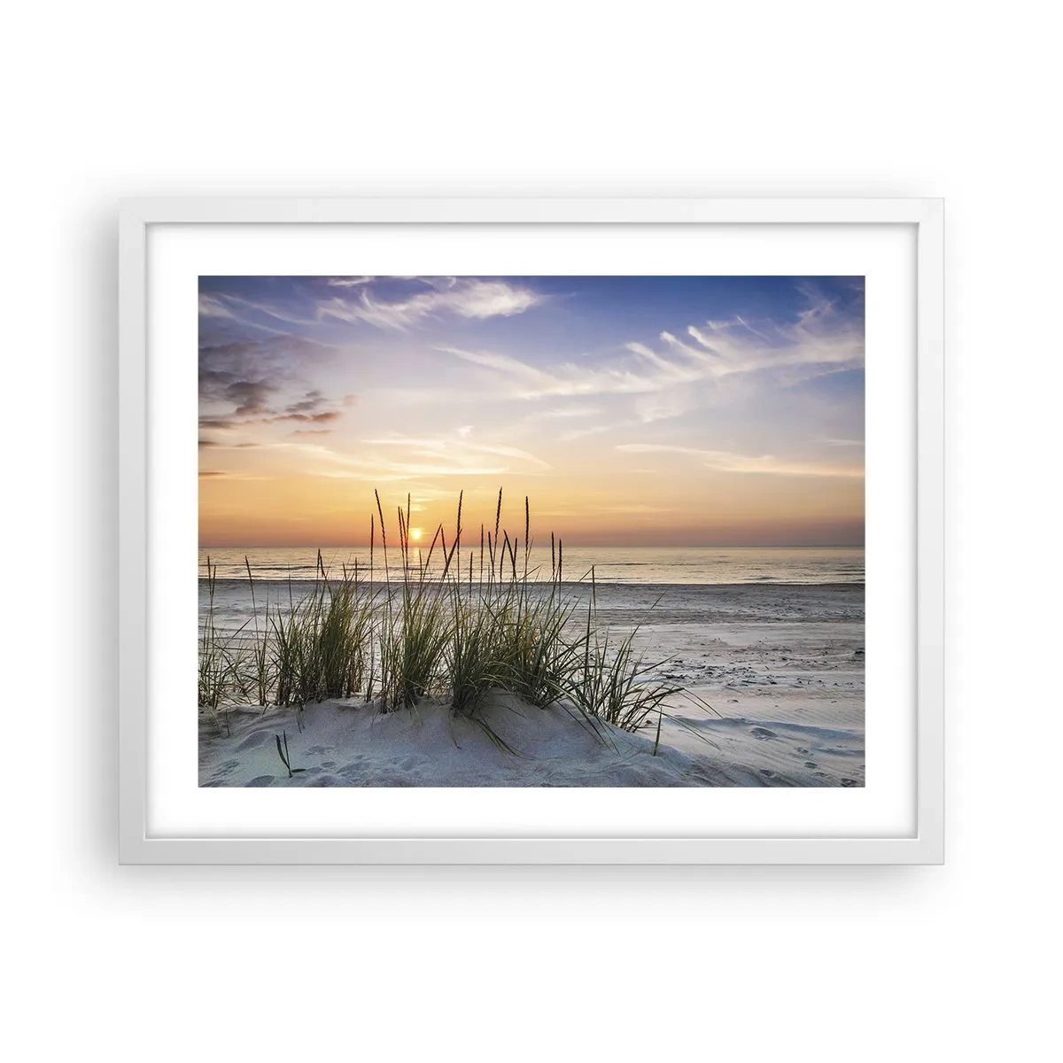 Poster in einem weißen Rahmen - Schau, denk, fühl - 50x40 cm