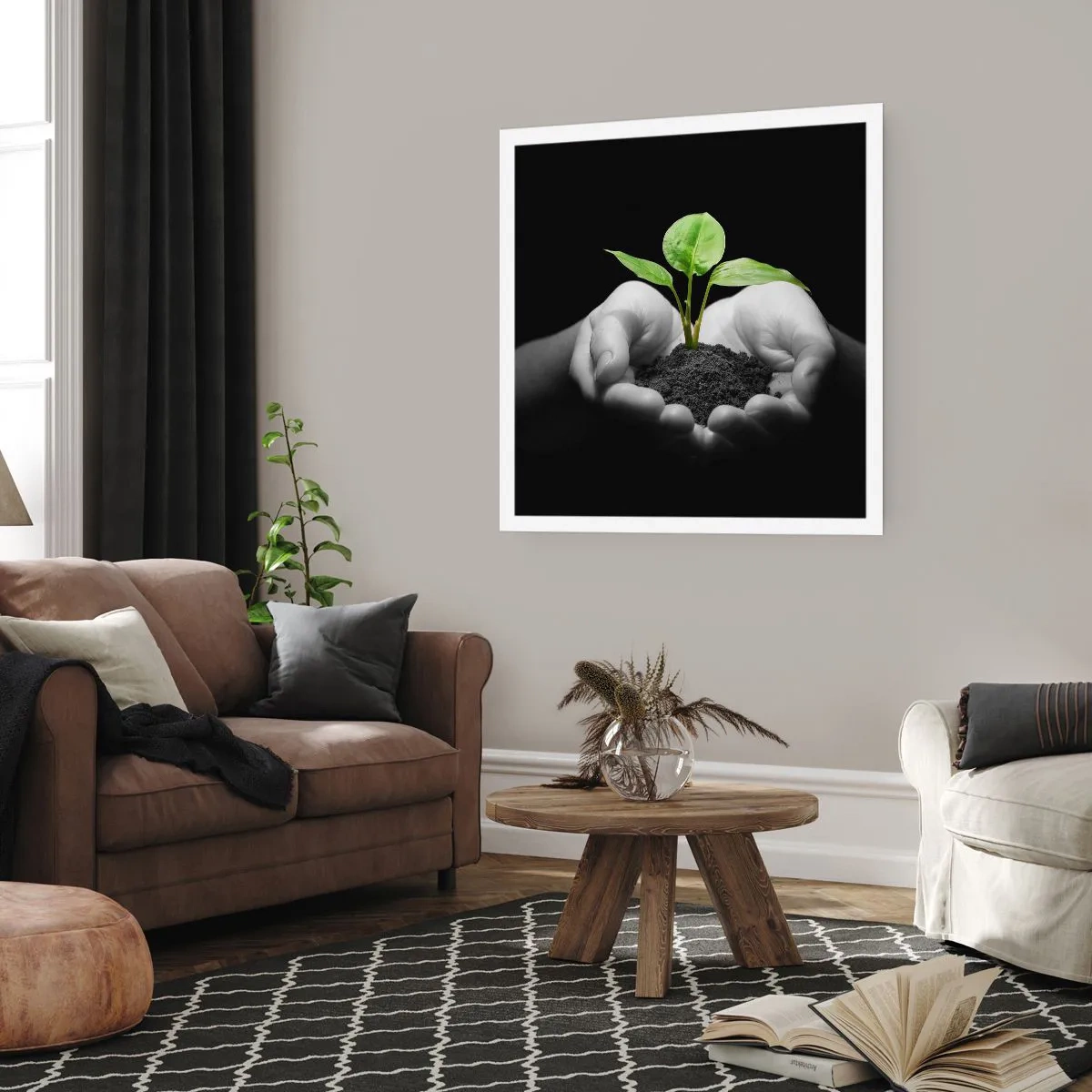 Poster - Ich liebe die Natur, ich beschütze sie - 60x60 cm