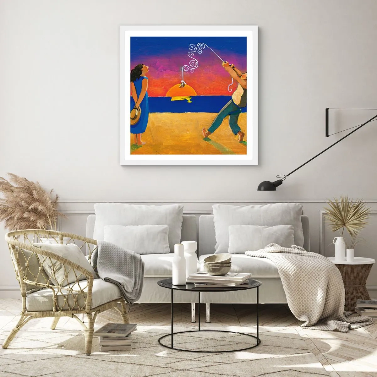 Poster in einem weißen Rahmen - Mehr als ein Sternchen vom Himmel - 40x40 cm