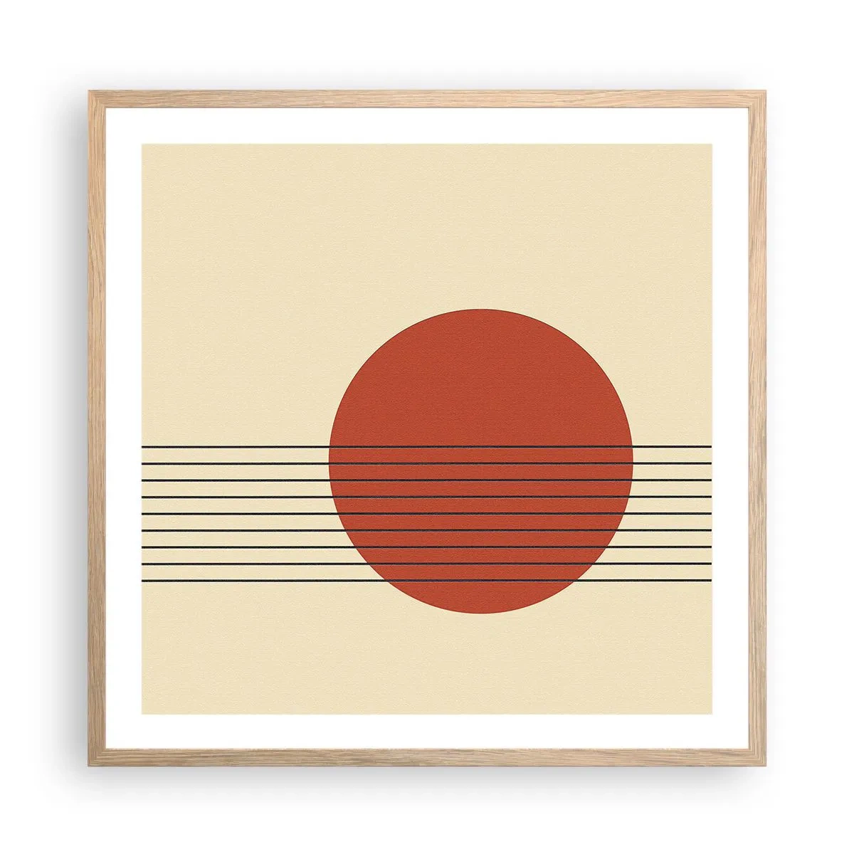 Poster in einem Rahmen aus heller Eiche - Immer wieder und weiter - 60x60 cm