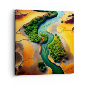 Bild auf Leinwand - Leinwandbild - Lebensspendender Fluss - 30x30 cm