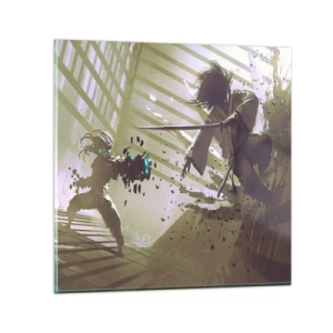 Glasbild - Bild auf glas - Und du kannst ein Samurai sein - 50x50 cm