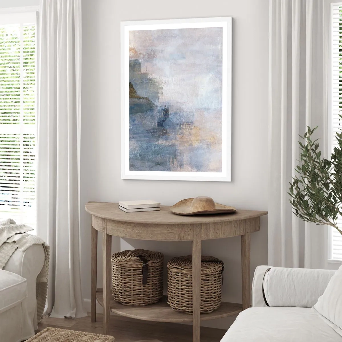 Poster in einem weißen Rahmen - Farbtöne und Akkorde - 70x100 cm