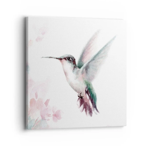 Bild auf Leinwand - Leinwandbild - Im Flattern gehalten - 40x40 cm