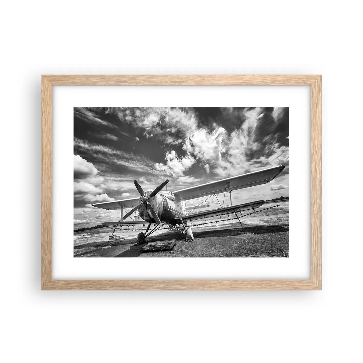 Poster in einem Rahmen aus heller Eiche - Ich kann es kaum erwarten! - 40x30 cm