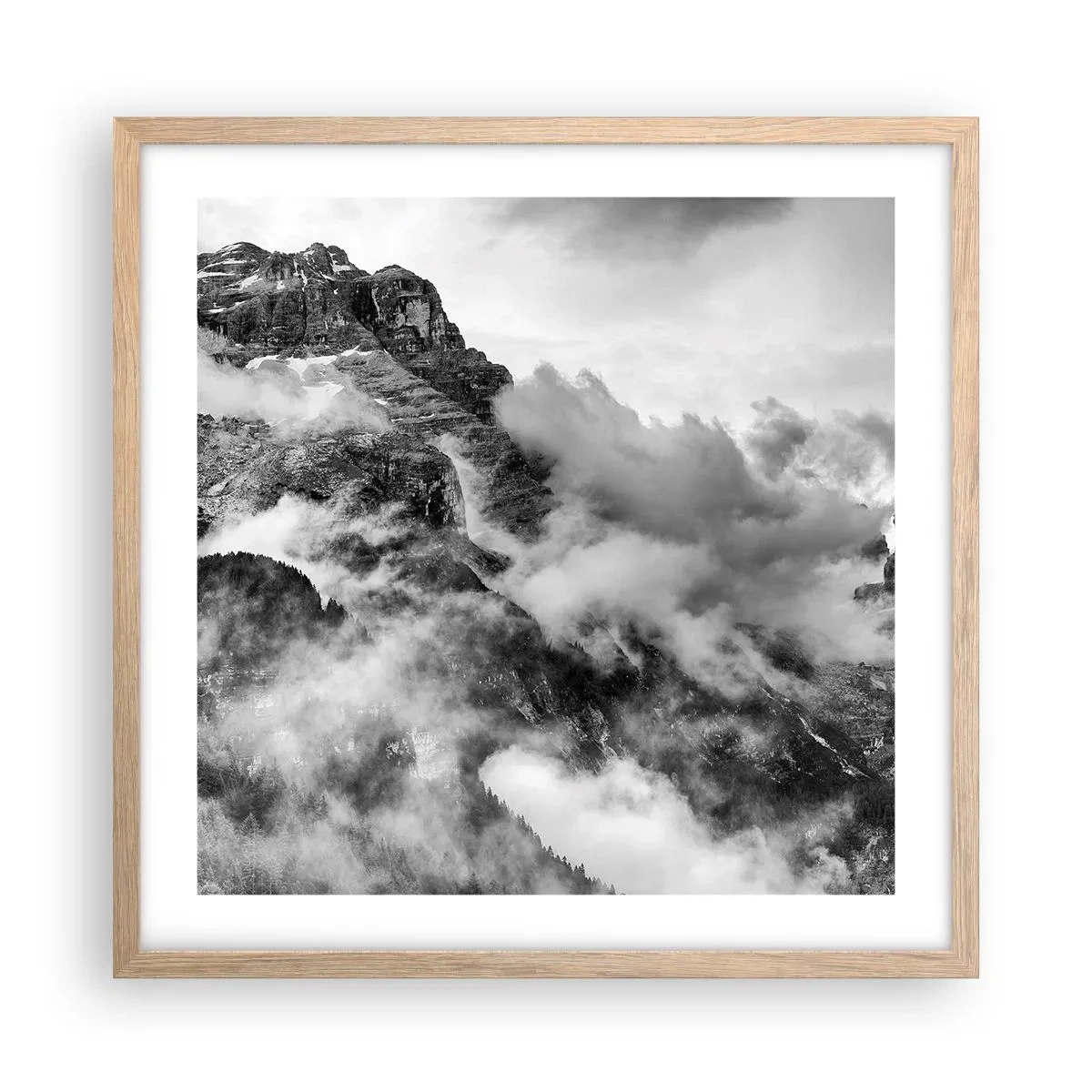 Poster in einem Rahmen aus heller Eiche - Schön und grausam - 50x50 cm