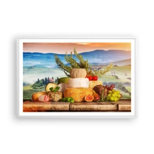 Poster in einem weißen Rahmen - Die italienische Lebensfreude - 91x61 cm