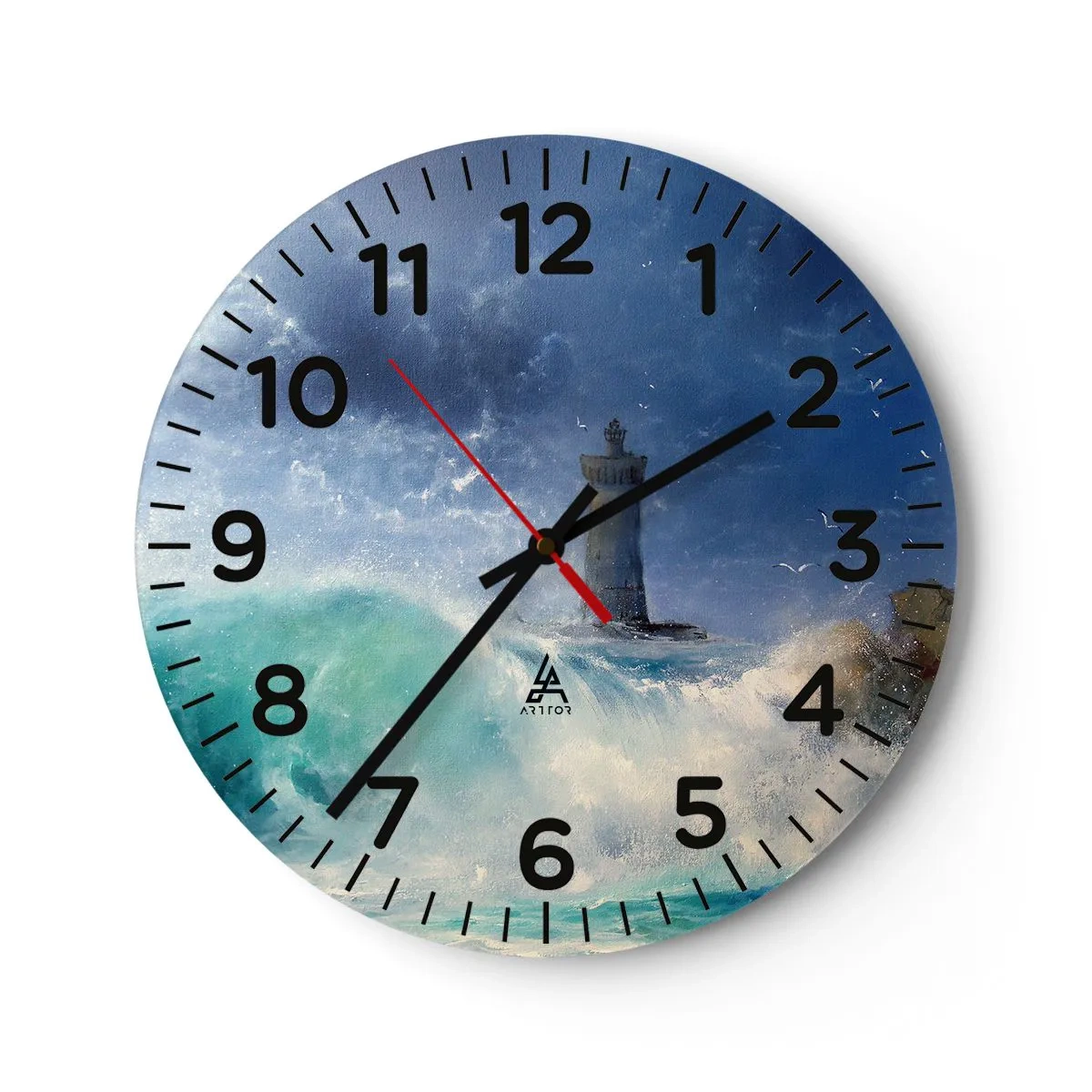 Wanduhr - Glasuhr - Auf der Hut vor den Elementen - 30x30 cm