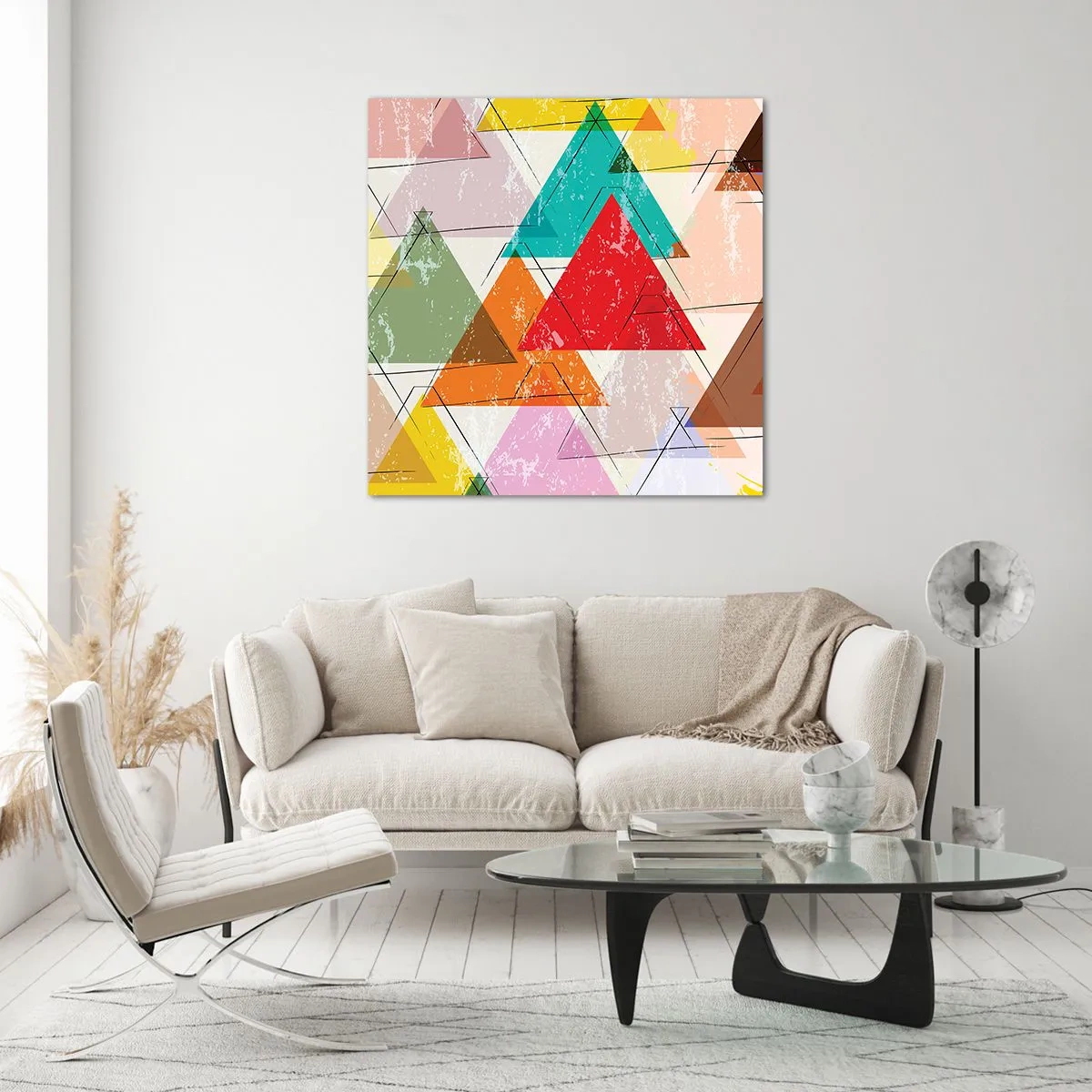 Glasbild - Bild auf glas - Drei mal drei - 30x30 cm