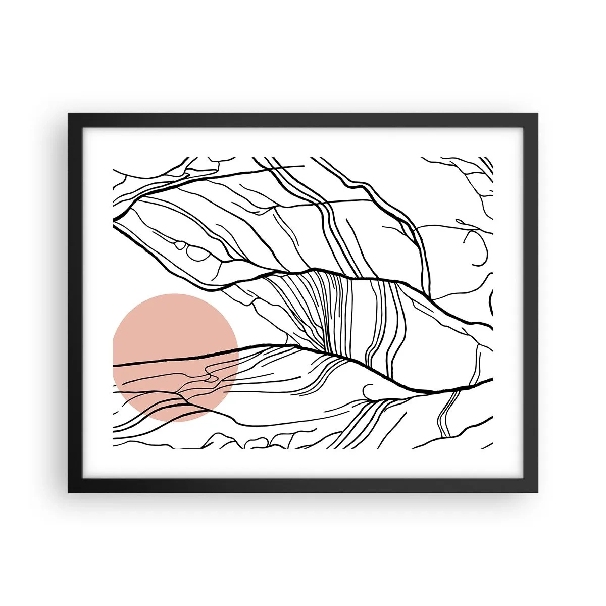 Poster in einem schwarzem Rahmen - In einem Netz aus Zweigen - 50x40 cm
