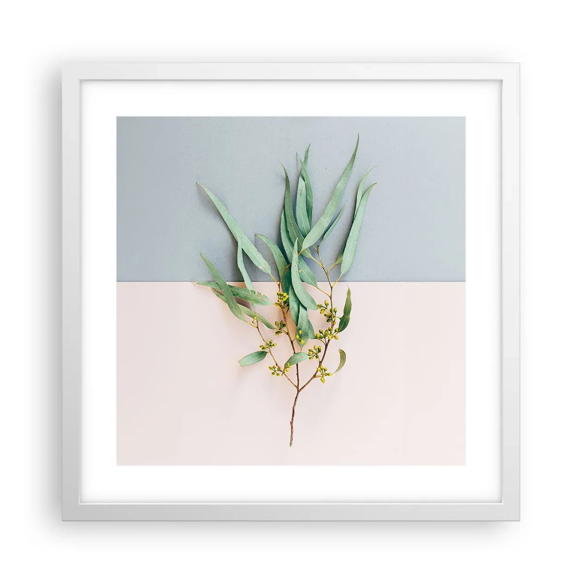 Poster in einem weißen Rahmen - Pastellige Subtilität - 40x40 cm