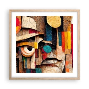 Poster in einem Rahmen aus heller Eiche - Ich sehe dich… - 50x50 cm