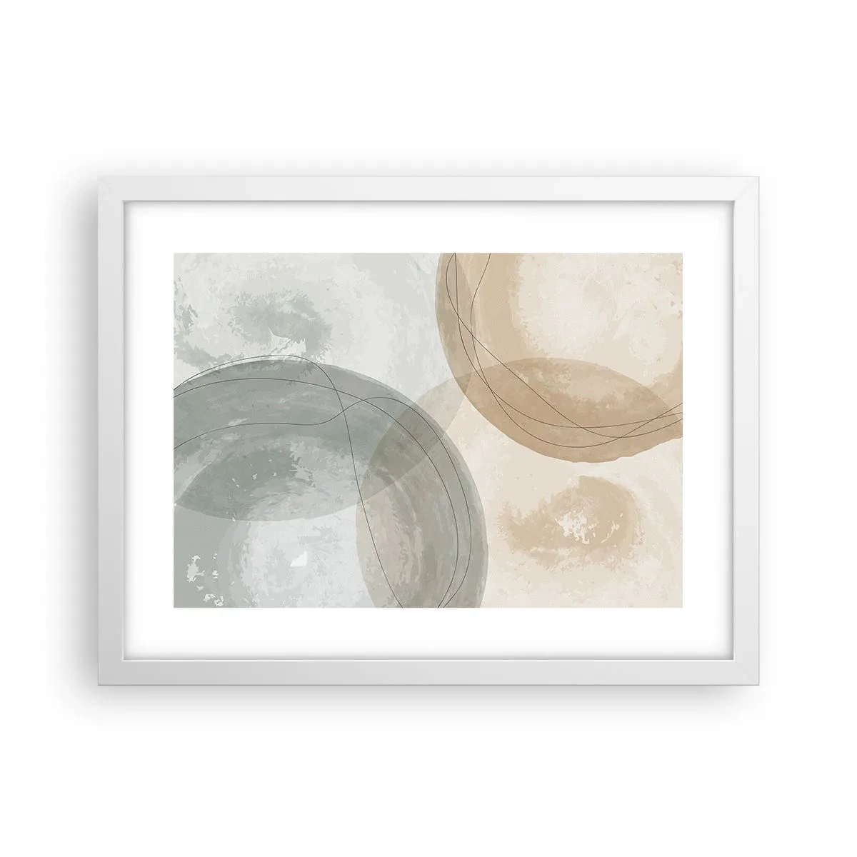 Poster in einem weißen Rahmen - Welten durchdringen - 40x30 cm