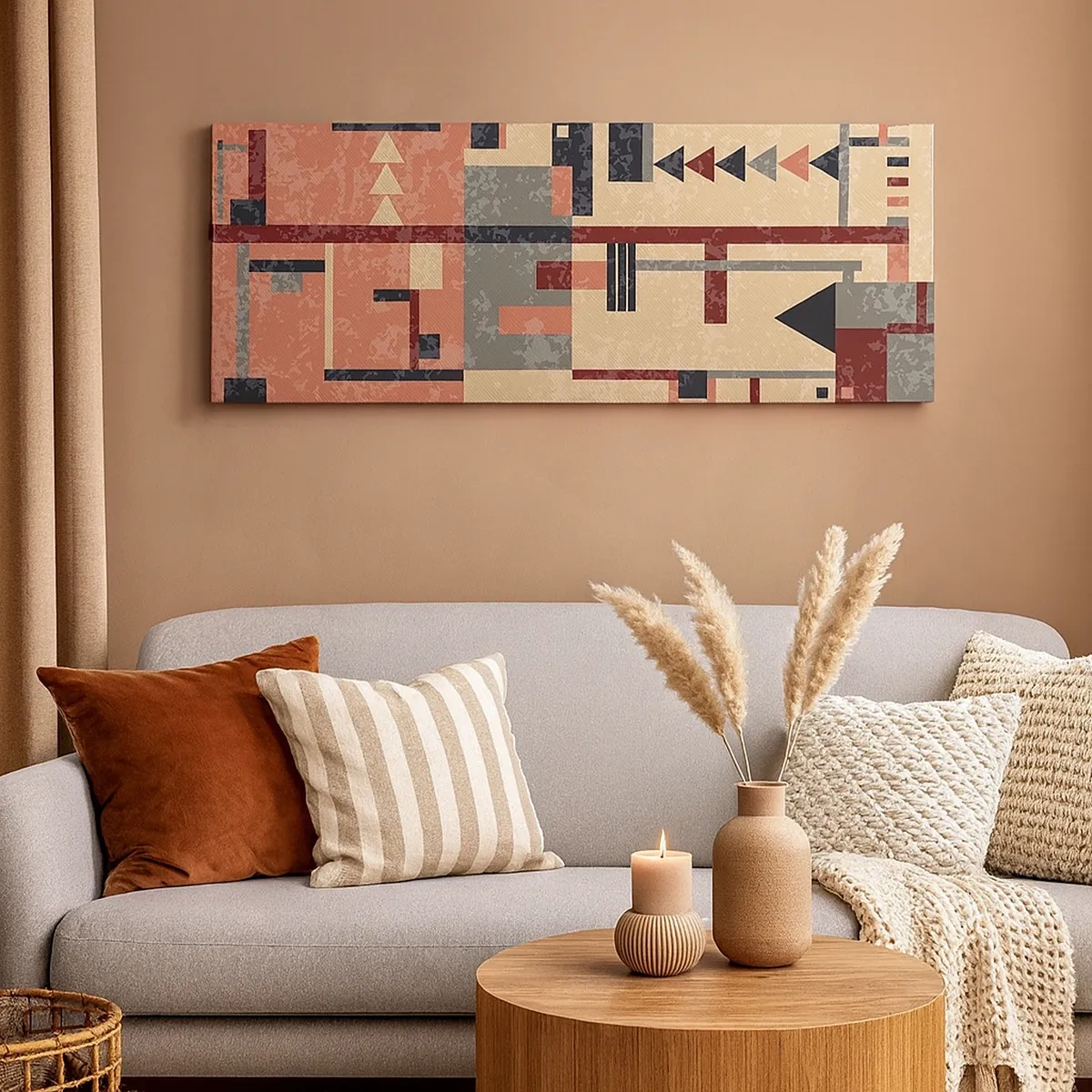 Bild auf Leinwand - Leinwandbild - Eine Kombination aus Vertikalen und Ebenen - 30x30 cm