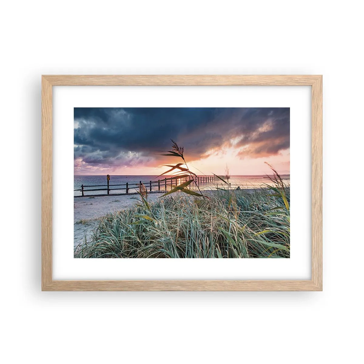 Poster in einem Rahmen aus heller Eiche - Es vergeht nicht mit dem Wind - 40x30 cm