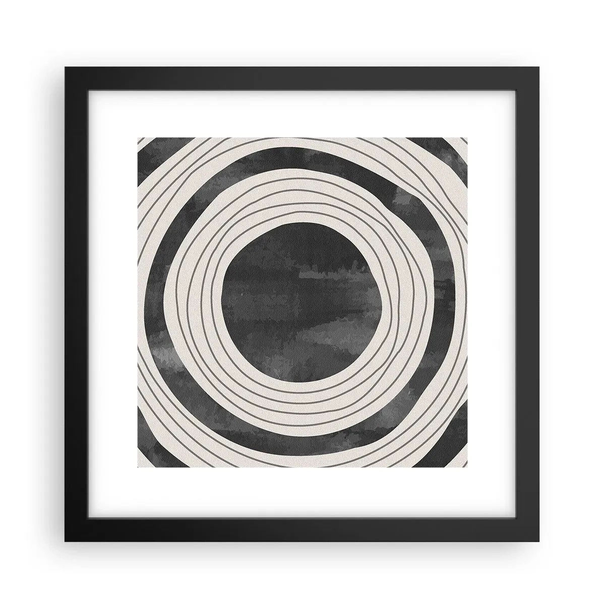 Poster in einem schwarzem Rahmen - Auf den Punkt gebracht - 30x30 cm