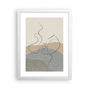 Poster in einem weißen Rahmen - Wie ein Pinselstrich - 30x40 cm