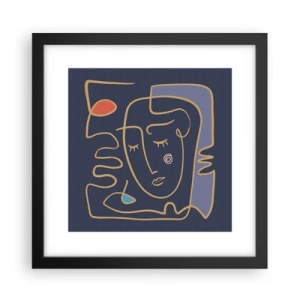 Poster in einem schwarzem Rahmen - In Gedanken - 30x30 cm