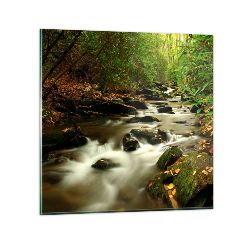 Glasbild - Bild auf glas - Wie flüssiges Silber - 30x30 cm