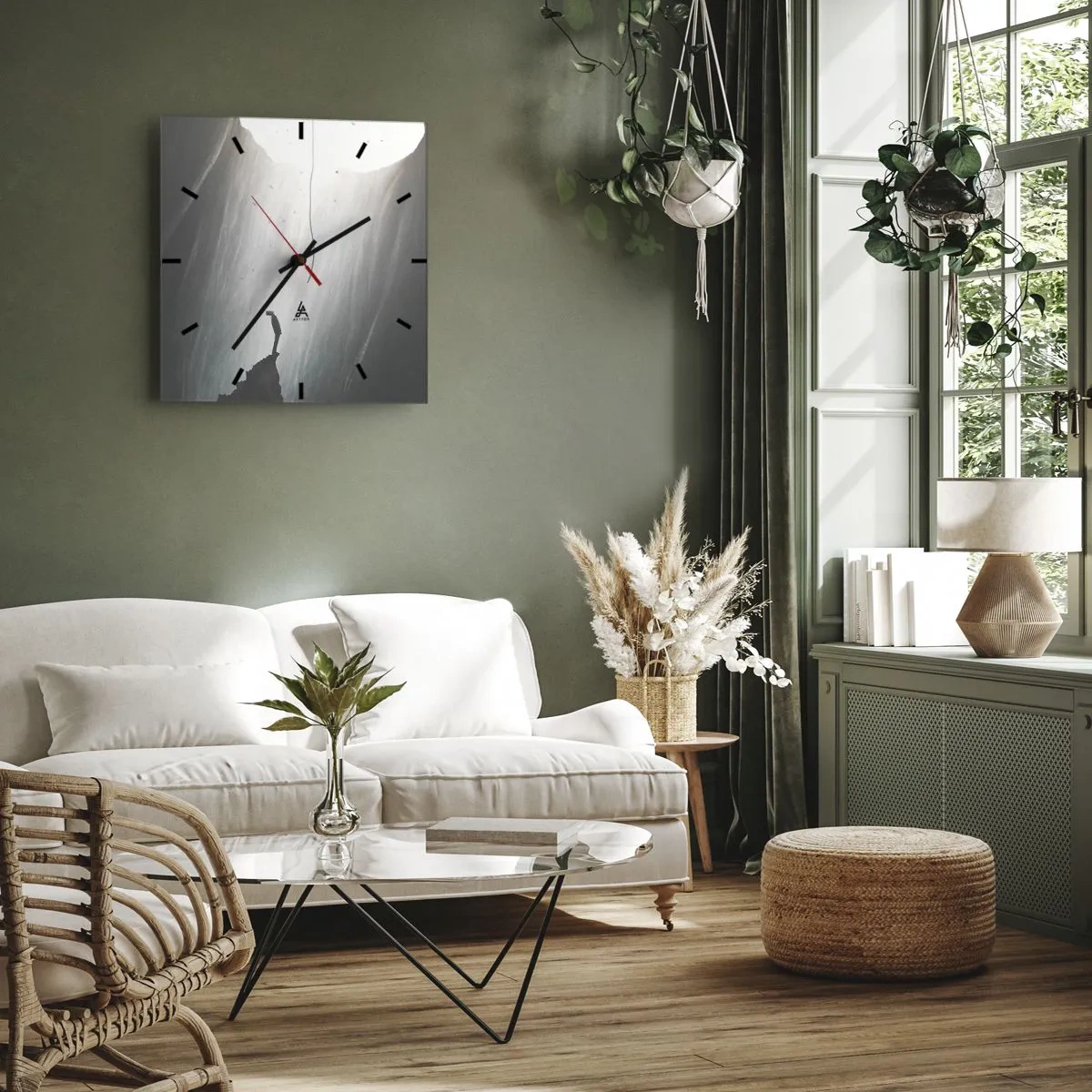 Wanduhr - Glasuhr - Es gibt immer einen Ausweg - 40x40 cm